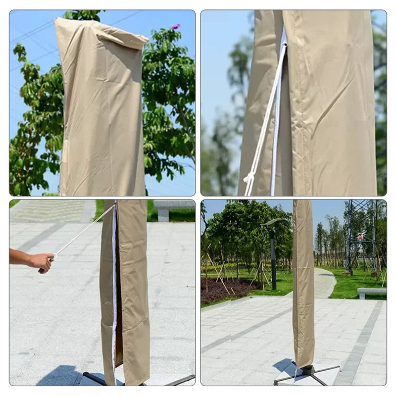 Housse parasol droit ou déporté Oxford 210D imperméable avec tige, 4 coloris, 170 à 280 cm