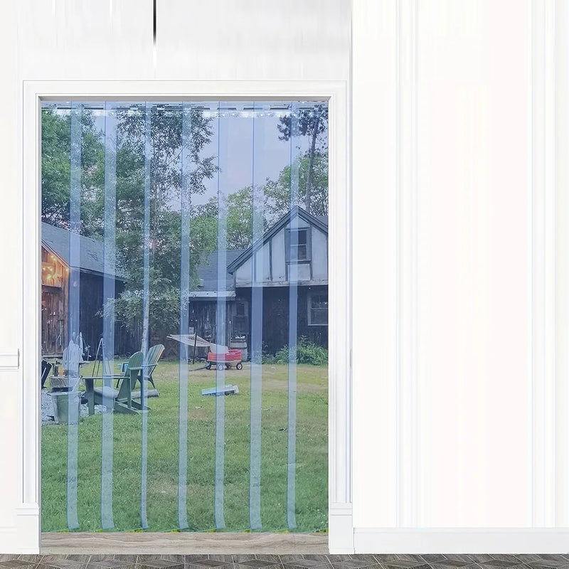 Bande de rideau PVC souple transparente 18 cm, longueurs 1,95 m, 2 m ou 2,10 m