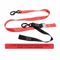 Sangle d'arrimage à boucle et crochets en S, 1,8 m x 38 mm, noir, rouge ou vert