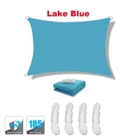 Voile d'ombrage rectangulaire anti-UV 95 % respirante, 13 coloris, 10 tailles