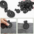Clips pour filet d'ombrage en polypropylène noir, lot de 100, 2,7 x 7,1 cm