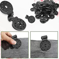 Clips pour filet d'ombrage en polypropylène noir, lot de 100, 2,7 x 7,1 cm