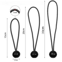 Sandow à boule noir pour bâche et tente, 10 à 20 cm, lot de 10 pièces