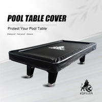 Housse billard cuir PU noir ajustée, imperméable, intérieur et extérieur, table de 9 pieds (2,7 m)