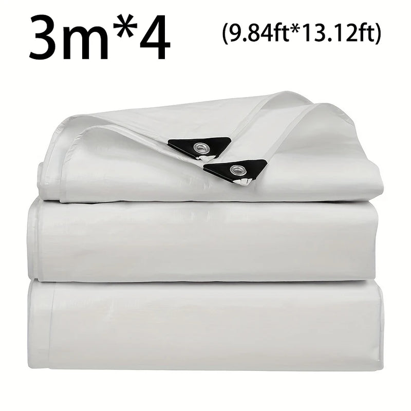 Bâche blanche imperméable en polyéthylène 0,3 mm, abri solaire et jardin, 19 tailles