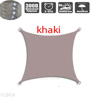 Voile d'ombrage carré ou rectangulaire polyester 300D imperméable, 15 tailles, 11 coloris
