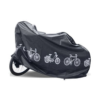 Housse de pluie pour vélo en PEVA avec bande auto-agrippante coupe-vent, anti-UV, grise ou noire