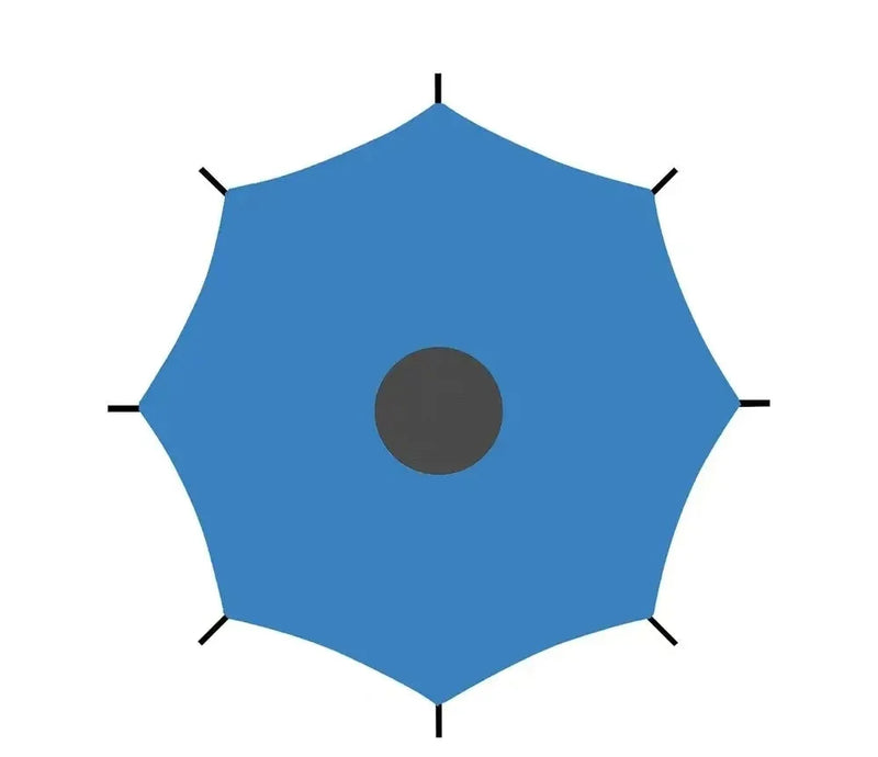 Toit pare-soleil de trampoline anti-UV imperméable, 1,83 à 4,88 m, pour 6, 8 ou 12 poteaux