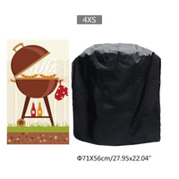 Housse barbecue grande taille noire imperméable anti-UV, 8 dimensions