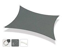 Voile d'ombrage grande taille 160 g/m², bords incurvés, 95 % d'ombrage pour patio