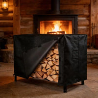 Housse support bois de chauffage Oxford 420D imperméable avec cordons élastiques, 122 x 107 x 61 cm