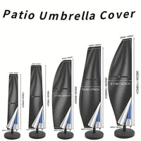 Housse parasol déporté universelle en Oxford imperméable, droite ou banane, de 183 à 280 cm