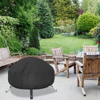 Housse brasero ronde en polyester imperméable, 5 tailles de 58 à 127 cm