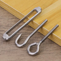 Tendeur crochet et œil en acier inoxydable 304, M4 à M6, 1, 2 ou 5 pièces