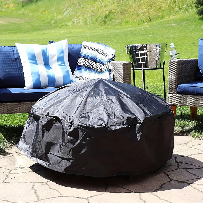 Housse brasero ronde en polyester imperméable, 5 tailles de 58 à 127 cm
