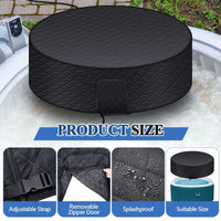 Housse spa gonflable ronde matelassée noire, Ø 208 cm et hauteur 70 cm