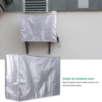 Housse de climatiseur extérieur et de pompe à chaleur, polyester argenté imperméable, 75 à 105 cm