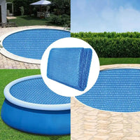 Couverture solaire à bulles pour piscine, PE bleu, 220 x 150 à 300 x 200 cm