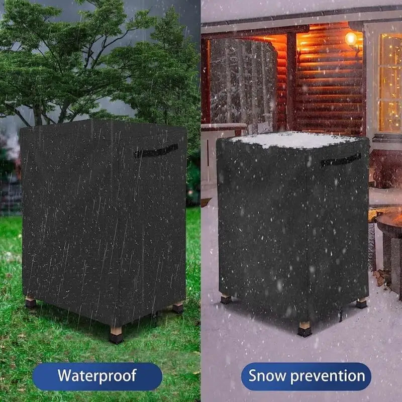 Housse pour petit rack à bûches Oxford 600D imperméable avec poignée, 43 x 36 x 76 cm