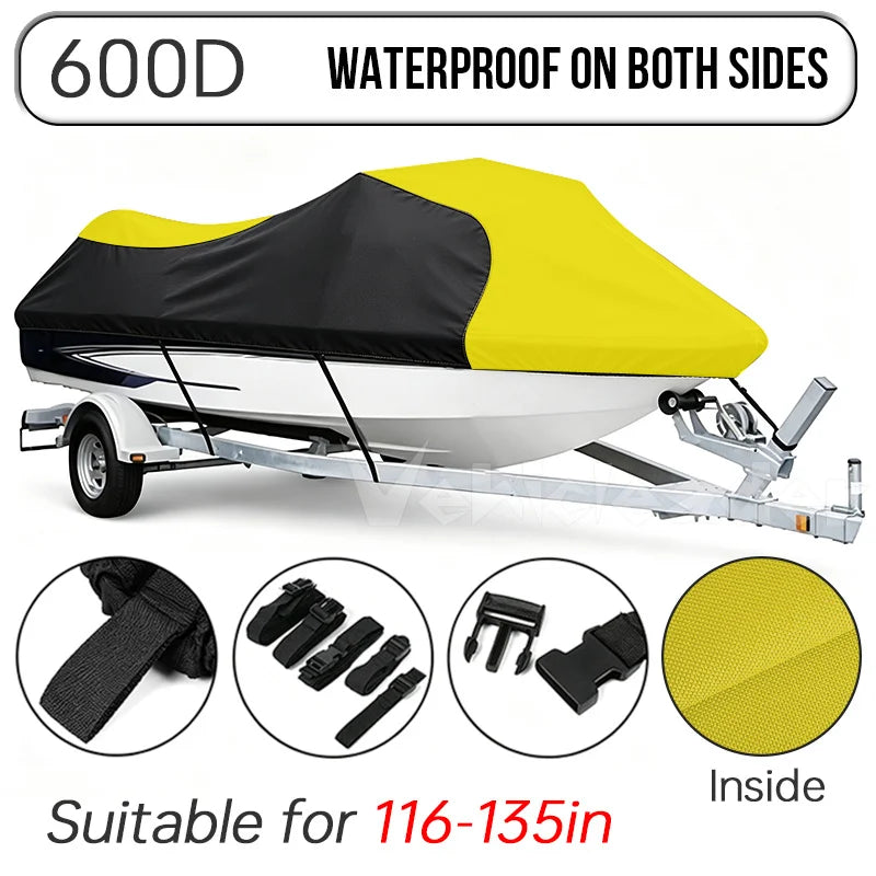 Housse de jet ski remorquable imperméable 600D, tailles L et XL, 6 coloris