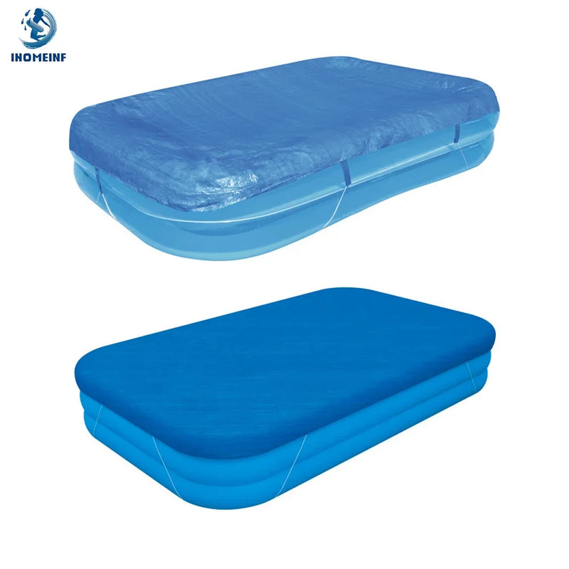 Bâche piscine hors sol bleue en PE, ronde ou rectangulaire, de 183 à 457 cm