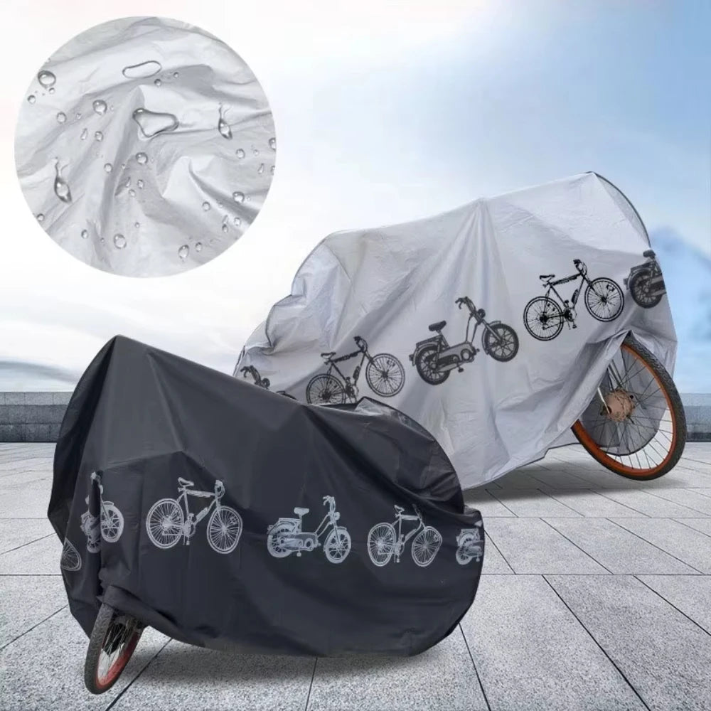 Housse vélo et moto imperméable en polyester, gris ou noir, 200 x 100 cm