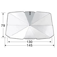 Pare-soleil parapluie argenté pliable pour pare-brise, petit ou grand modèle