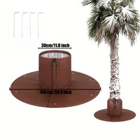 Housse d'hivernage pour pied de palmier avec jupe isolante de 100 cm, marron ou gris