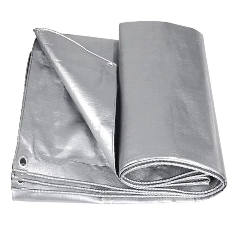 Bâche de camion pare-soleil argentée double face, PE imperméable à œillets, 2 x 3 m
