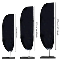 Housse de parasol déporté en nylon imperméable, anti-UV et respirant, 205 à 280 cm