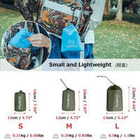 Bâche de sol camping imperméable à œillets, trois dimensions de 1,5 à 2,4 x 2,2 m
