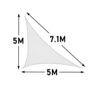 Voile d'ombrage blanche en Oxford 420D, carrée, rectangulaire ou triangulaire