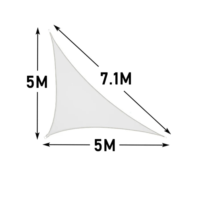 Voile d'ombrage blanche en Oxford 420D, carrée, rectangulaire ou triangulaire