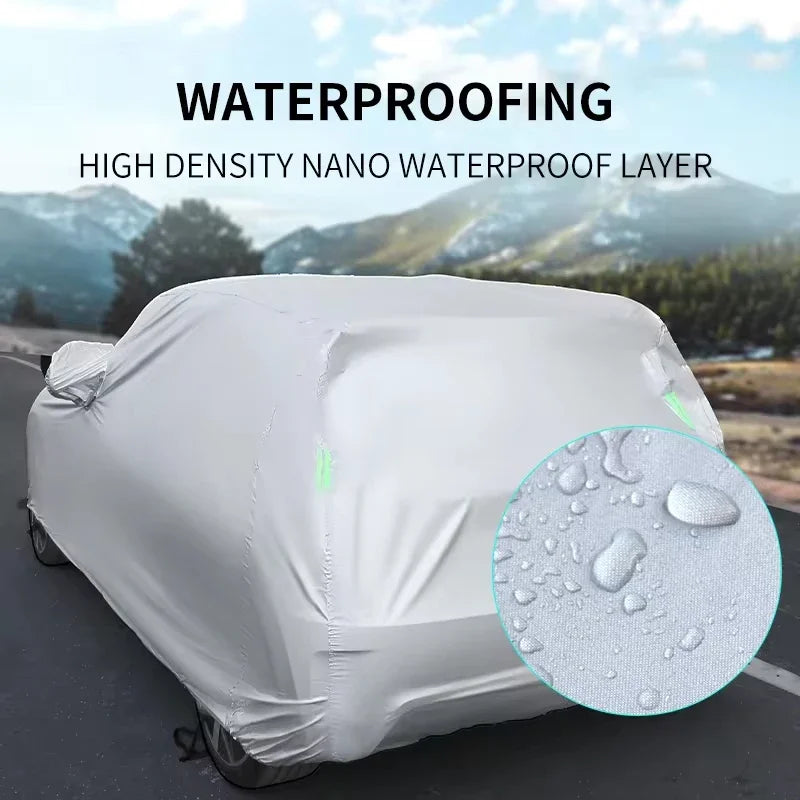 Housse voiture pour Audi Q5, Oxford 210T imperméable, anti-UV, argent ou noir