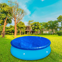 Bâche de piscine ronde hors sol à cordon de serrage, polyéthylène, de 183 à 366 cm