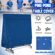 Housse de table de ping-pong repliée bleue, Oxford imperméable, 160 x 160 x 85 cm