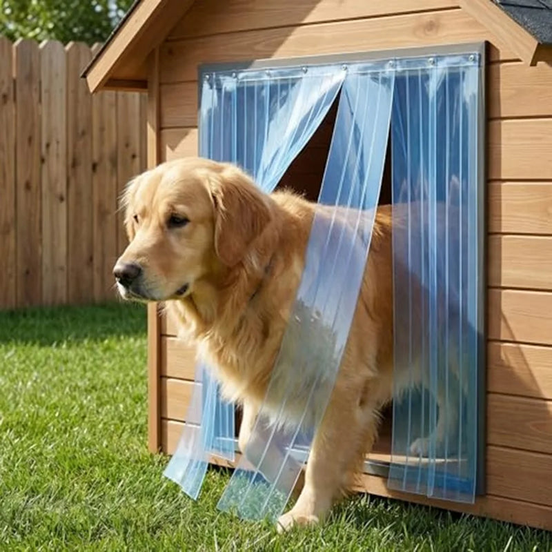 Bande de rideau PVC souple transparente 18 cm, longueurs 1,95 m, 2 m ou 2,10 m