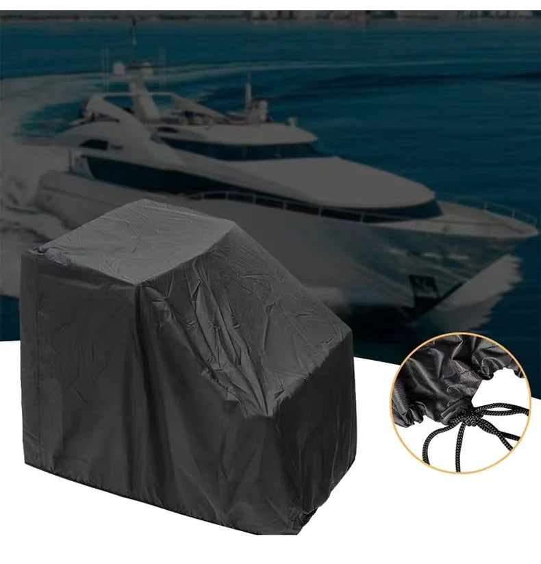 Housse de console centrale de bateau en polyester noir, imperméable et anti-UV, 4 dimensions