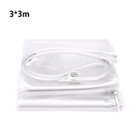 Bâche transparente PVC à œillets, 80 % de transparence, terrasse et poulailler, 7 tailles