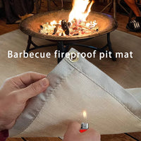 Tapis ignifuge barbecue et brasero 45 x 45 cm en fibre de verre avec 4 œillets