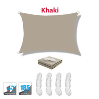 Voile d'ombrage rectangulaire anti-UV 95 % respirante, 13 coloris, 10 tailles
