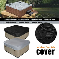 Housse spa carré imperméable anti-UV à cordon de serrage, 4 coloris, de 207 à 231 cm