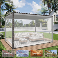 Bâche transparente en polyéthylène avec œillets, corde et 20 attaches de câble, 3 x 4 m