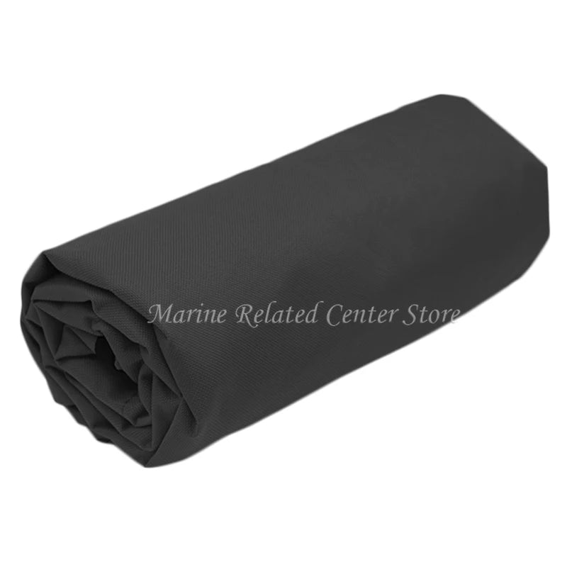 Toile de bimini bateau 3 arceaux polyester 600D noir, sans armature, 4 largeurs de cadre