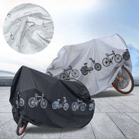 Housse de vélo, VTT et moto imperméable et anti-UV, motifs vélos, noire ou grise, 200x100 cm