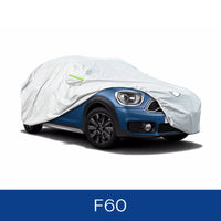 Housse voiture pour Mini Cooper F56 F60 R55 R56 R60, argent, deux couches, doublure coton, 2011-2023
