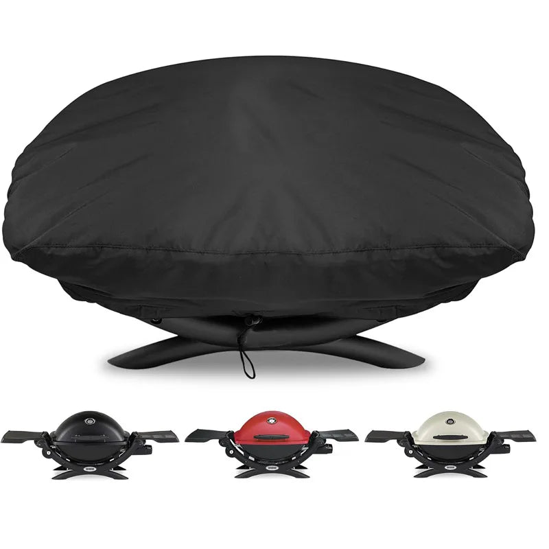 Housse barbecue pour Weber Q1000, polyester noir imperméable 68 x 44 x 32 cm