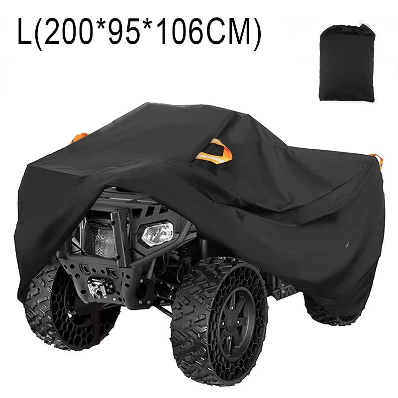 Housse quad extérieure universelle 210D noire, imperméable et anti-UV, 4 tailles