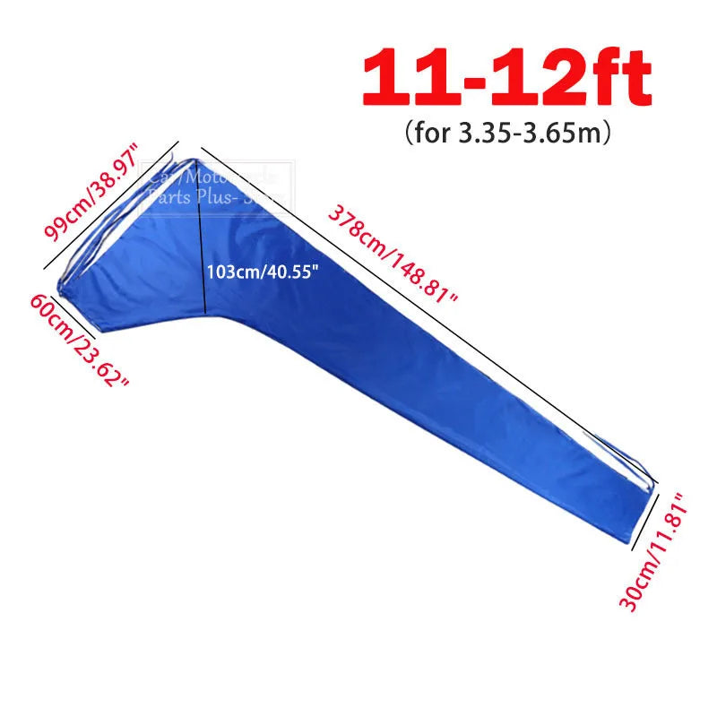 Housse de bôme de grand-voile bleue Oxford 210D, imperméable, anti-UV, 5 longueurs