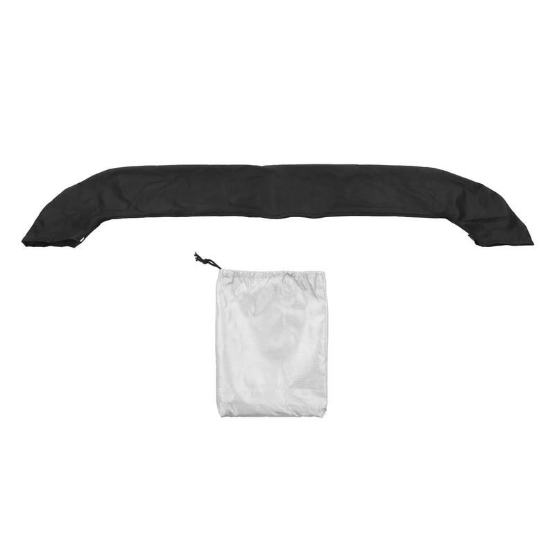 Toile de remplacement pour bimini de bateau noire, Oxford 600D imperméable, avec sac de rangement